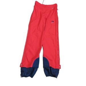 VTG North Face Goretex Pants Winter Snow Ski Pants Red Nylon Zip Off Womens M